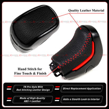 For 2016-2023 Toyota Tacoma JDM Pro Black Leather Red Stitching Gear Shift Knob