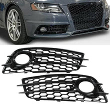 HONEYCOMB Fog Light Lamp Cover Grille Audi A4 B8 S-Line S4 Bumper 2009-2012