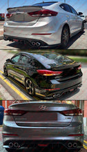 For 2017-2018 Hyundai Elantra Sedan Gloss Black Rear Bumper Diffuser w/ Extensions
