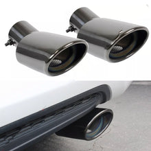 2pcs For 2016-2021 Honda Civic Titanium Black Chrome Muffler Exhaust Tip Finishers