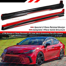 For 2025-2026 Toyota Camry CTM Supersonic Red Black 2-Toned Side Skirt Extension