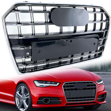 S6 Style Chrome Front Bumper Grille for Audi A6 C7 S6 2016–2018