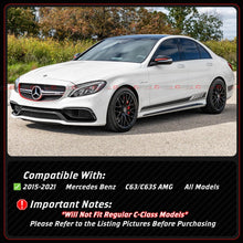 For 2015-2021 Benz W205 C63 AMG Carbon Fiber Front Bumper Air Duct Trim Replacement