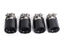 4X Carbon Fiber Black Steel Exhaust Tips for BMW M3 F80 M4 F82 F83 2014-2020
