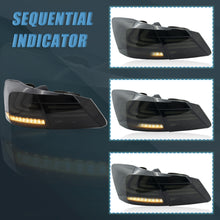 Smoked LED Tail Lights For 2013-14 2015 9th Honda Accord Sequential Turn Signal
