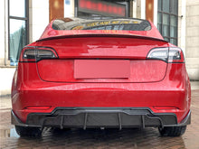 Carbon Fiber Look Rear Diffuser Aprons Side Canards for Tesla Model 3 2017-2023