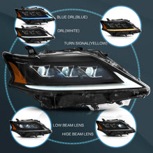 Right+Left LED Headlights For Lexus RX 350 450H 2013-2015 w/ Start Up DRL Front Lamps (Fit factory Halogen version)