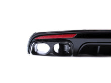 Gloss Black Rear Diffuser + Black Exhaust Tips For Mercedes W222 S500 S550 AMG 2014-2017