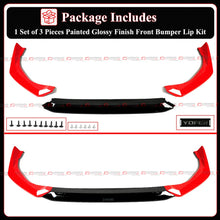 For 2025 Up Honda Civic Yofer Rallye Red Black 2 Tone Front Bumper Lip Splitter