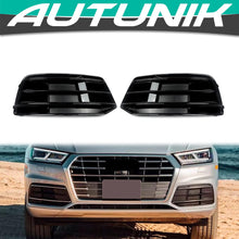 Gloss Black Front Fog Light Cover Grill For 2018-2020 AUDI Q5 NON-Sline Base Bumper