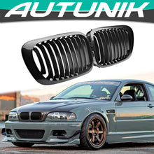 Gloss Black Front Hood Grille For BMW E46 Coupe 1999-2002 Pre-Facelift