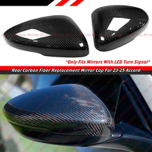 For 2023-2025 Honda Accord Real Carbon Fiber Side Mirror Cover Direct Replacement