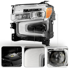 Chrome LED DRL w/ White Animation Headlights For 2022-2024 Chevy Silverado 1500