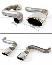 For 2016-2021 Honda Civic Sedan 4-Dr Dual Exhaust Rear Bumper Diffuser + Axle Back Pipes