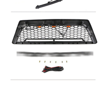 Black Front Bumper Upper Grille Fits For Toyota 4Runner 2006-2009 Honeycomb Grill With Light