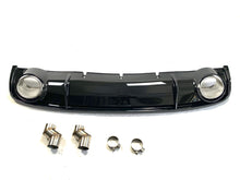Gloss Black Rear Diffuser w/ Chrome Exhaust Tips for Audi A4 B8.5 Non S-line 2013-2016