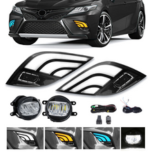 LED DRL Daytime Running Light Fog Lamp Set for Toyota Camry SE XSE 2018-2020