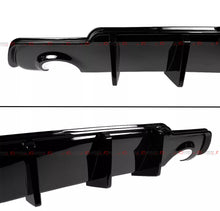 For 2012-2014 Chrysler 300 300s Ampp Gloss Black Shark Fin Rear Bumper Diffuser