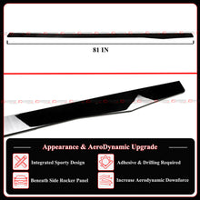 For 2015-2021 Mercedes Benz W205 C300 C43 AMG CMT Gloss Black Side Skirt Extension