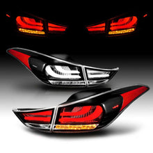 LED Black Tail lights For 2011-2013 Hyundai Elantra Sedan 4Dr