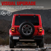 Pair Smoked Led Tail Lights w/Running Turn Signal For Jeep 2018-2024 Wrangler JL JLU