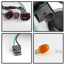Left+Right Black Headlamps for Infiniti 2003-2008 FX35 FX45 LED DRL Tube Switchback Signal Headlights