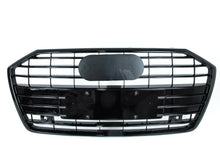 Black Front Grille for Audi A6 C8 S6 2019-2024 No Camera fg265