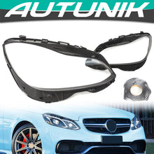 Left+Right Clear Headlight Lens Cover For 2014-2016 Mercedes W212 E250 E300 E350 E400 E63