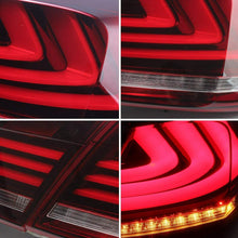 Red Sequential LED Tail Lights For Honda Accord Sedan 2013-2015