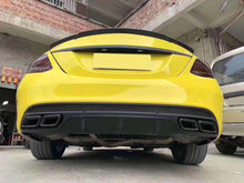 Rear Diffuser + Black Exhaust Tips For Mercedes W205 Sedan C250 C300 C450 C43 AMG 2015-2021