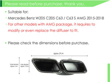 Exhaust Tips Muffler Pipe Tailpipe For Mercedes W205 C63 2015-2018