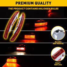 Pair Rear Bumper Tail Light Reflector Brake Stop Lamp Red For Audi Q5 2009-2017