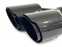 Real Carbon Dual Exhaust Tip End Pipes 65mm Inlet for Mercedes Audi BMW Porsche