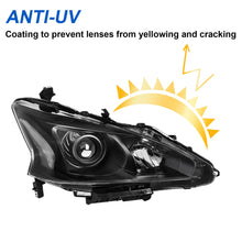 Pair Black Clear Headlights Assembly For 2013-2015 Nissan Altima Sedan