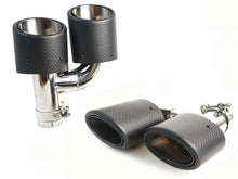 Dual Matte Carbon Exhaust Pipe Tips for Audi A4 A5 A6 A7 Modifications
