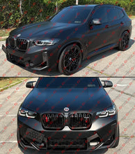 For 2022-2025 BMW X3M X4M Full Carbon Fiber Front Bumper Lower Air Duct Trim Covers