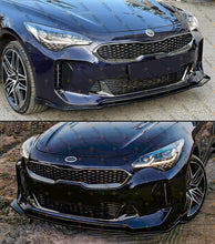Gloss Black Front Bumper Lip Splitters 3PCS/Set For 2018-2023 Kia Stinger GT