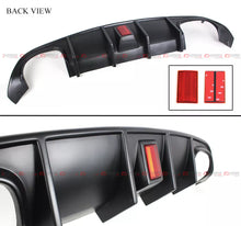 For 2012-2014 Dodge Charger Srt 8 Quad Exhaust Rear Bumper Diffuser W/ Red Reflector Primed Black