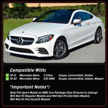 Gloss Black Front Bumper Lip Splitter Valance for Mercedes Benz W205 C300 C43 AMG Coupe/Sedan 2019-2021