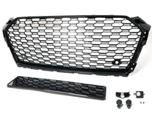 Gloss Black Badgeless Honeycomb Front Black Grille for Audi A5 S5 2017 2018 2019