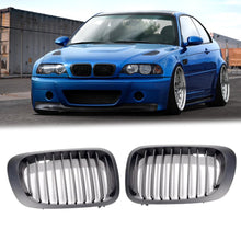 Matte Black Front Hood Grille For 1999-2002 BMW E46 Coupe
