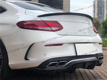 Glossy Black Rear Canards Side Air Vent Trims for Mercedes W205 Coupe C205 C300 C43 AMG 2015-2023