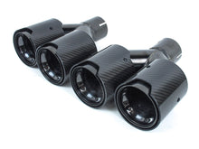 Dual 2.35" Inlet Carbon Exhaust Tip For BMW 3 Series E90 E92 F30 325i 328i 330i 320i 2005-2018