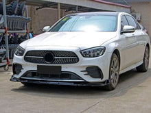 Gloss Black Front Bumper Splitter For Mercedes E-Class W213 Sedan AMG 2021-2023