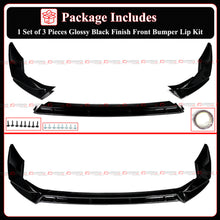 Gloss Black 3-Piece Front Bumper Lip Splitter For 2025+ Toyota Camry SE XSE