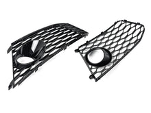 Left+Right Side Bumper Fog Light Lamps Frame Grille Cover For Audi RS6 2014-2018