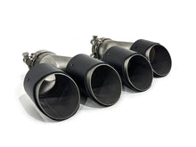 Universal Oval AMG Matte Carbon Fiber Exhaust Tips Upgrade - Inlet 63mm