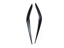 Headlight Eyelid Eyebrow Trim For BMW X5 G05 X6 G06 2019-2023 Carbon Look / Glossy Black