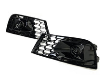 For 2017-2020 Audi A3 Sline S3 8V Black Front Bumper Fog Light Grille Cover Left+Right