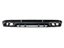 C63 Style Gloss Black Rear Diffuser + Exhaust Tips for Mercedes W205 (Non-AMG Bumper) 2015-2021